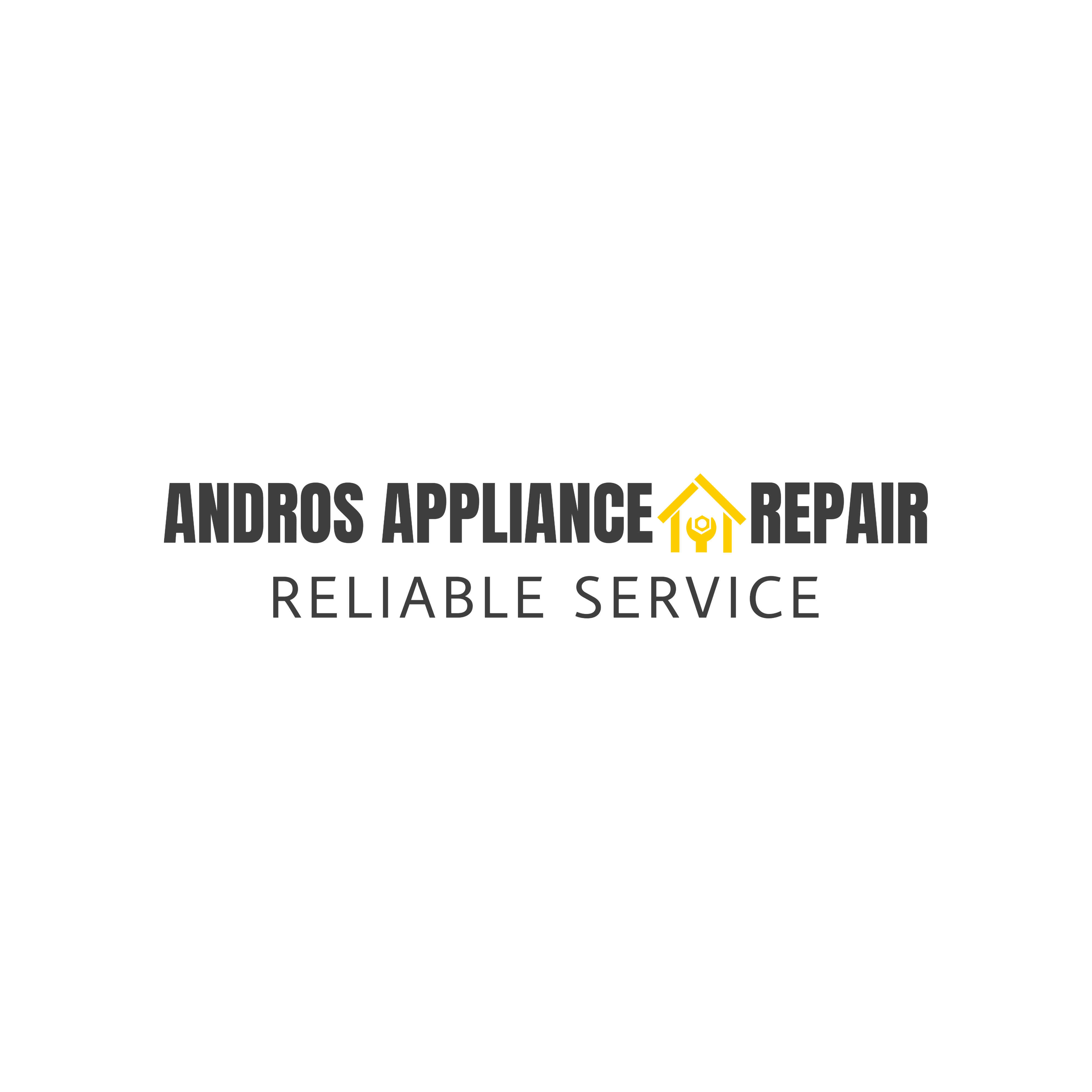 the logo for andros appliance repair is a reliable service .