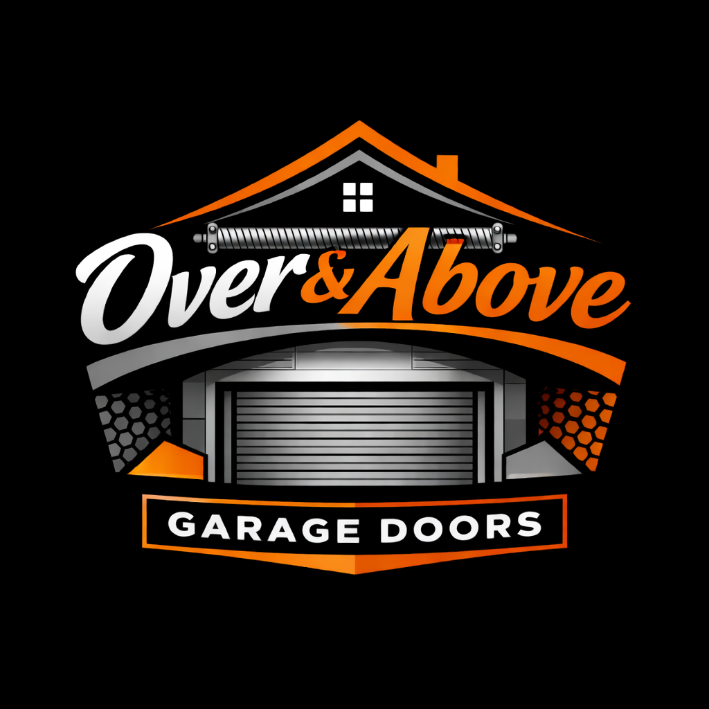 over and above garage doors logo