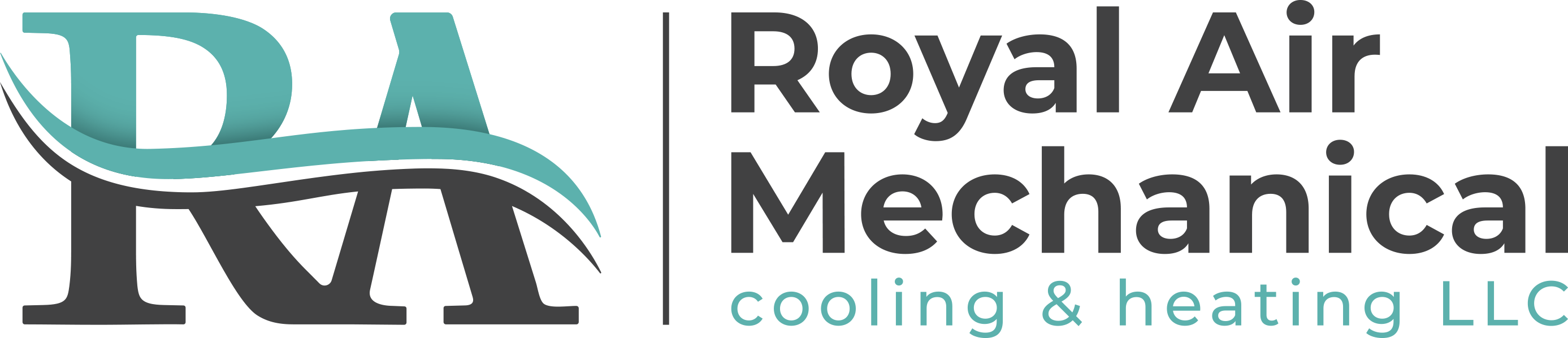 The logo for royal air mechanical cooling and heating llc.