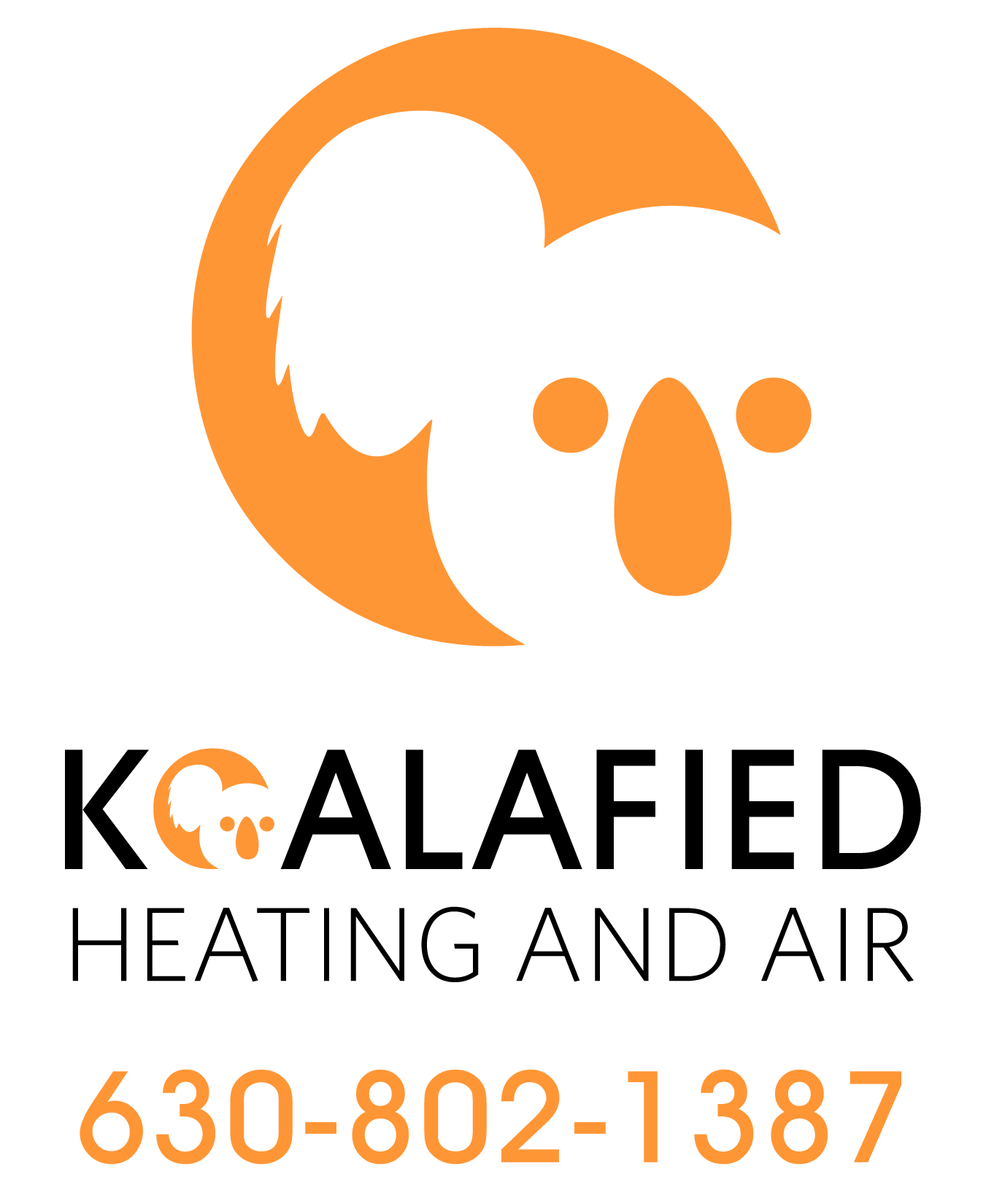 koalafied heating and air business logo