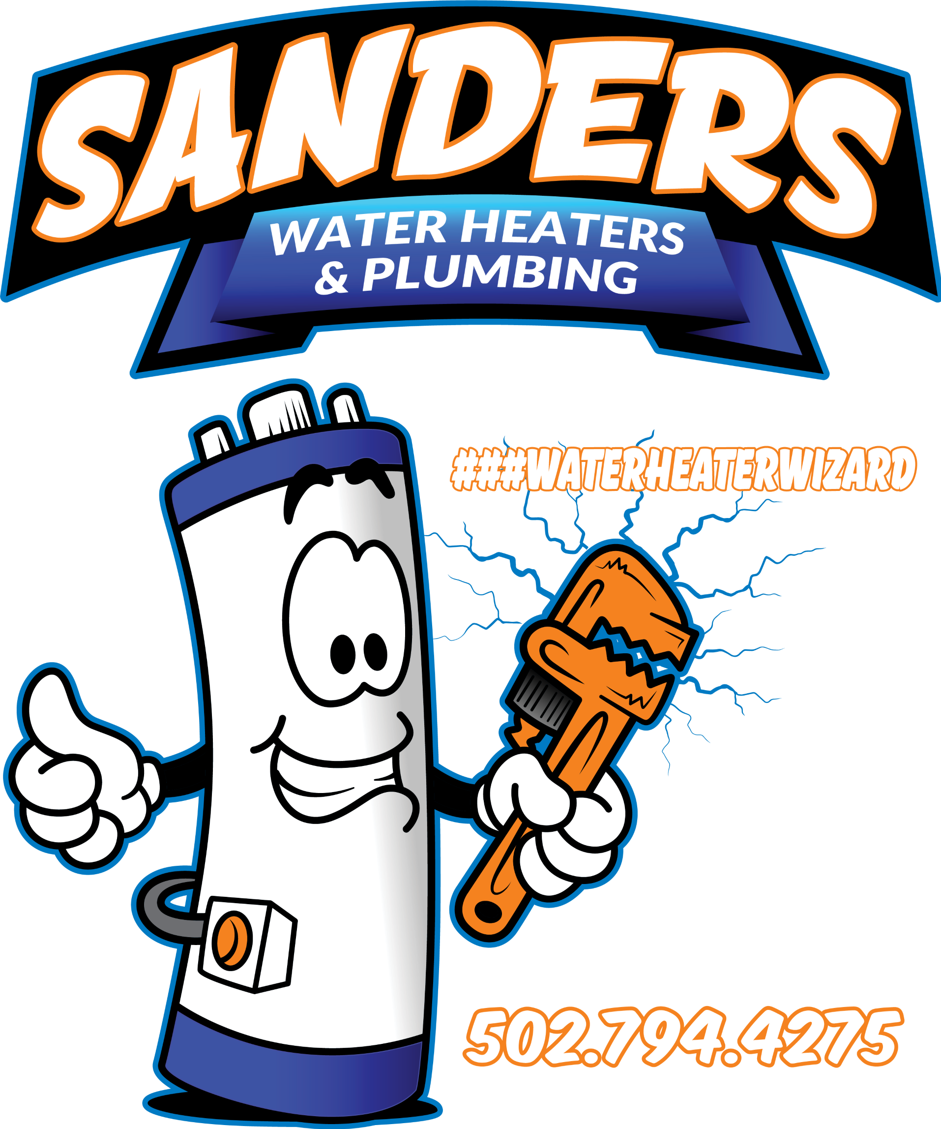 Sanders Water Heaters and Plumbing Logo
