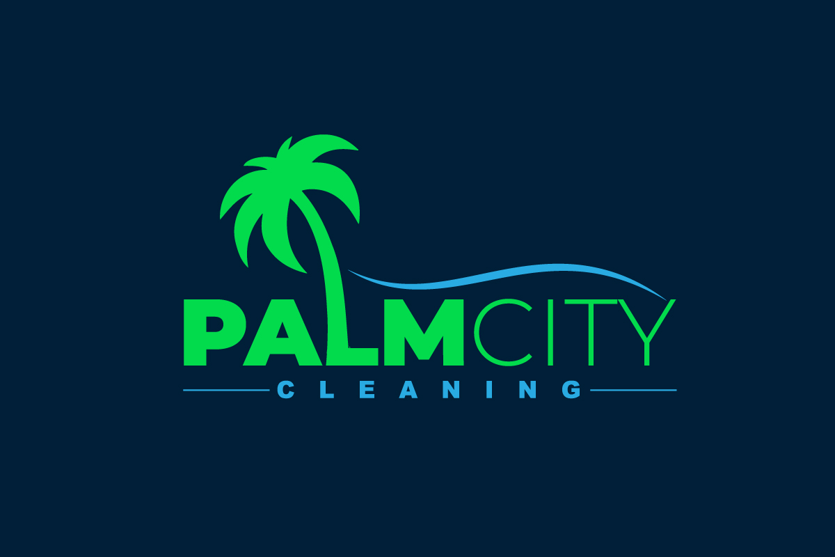 palm city cleaning business logo