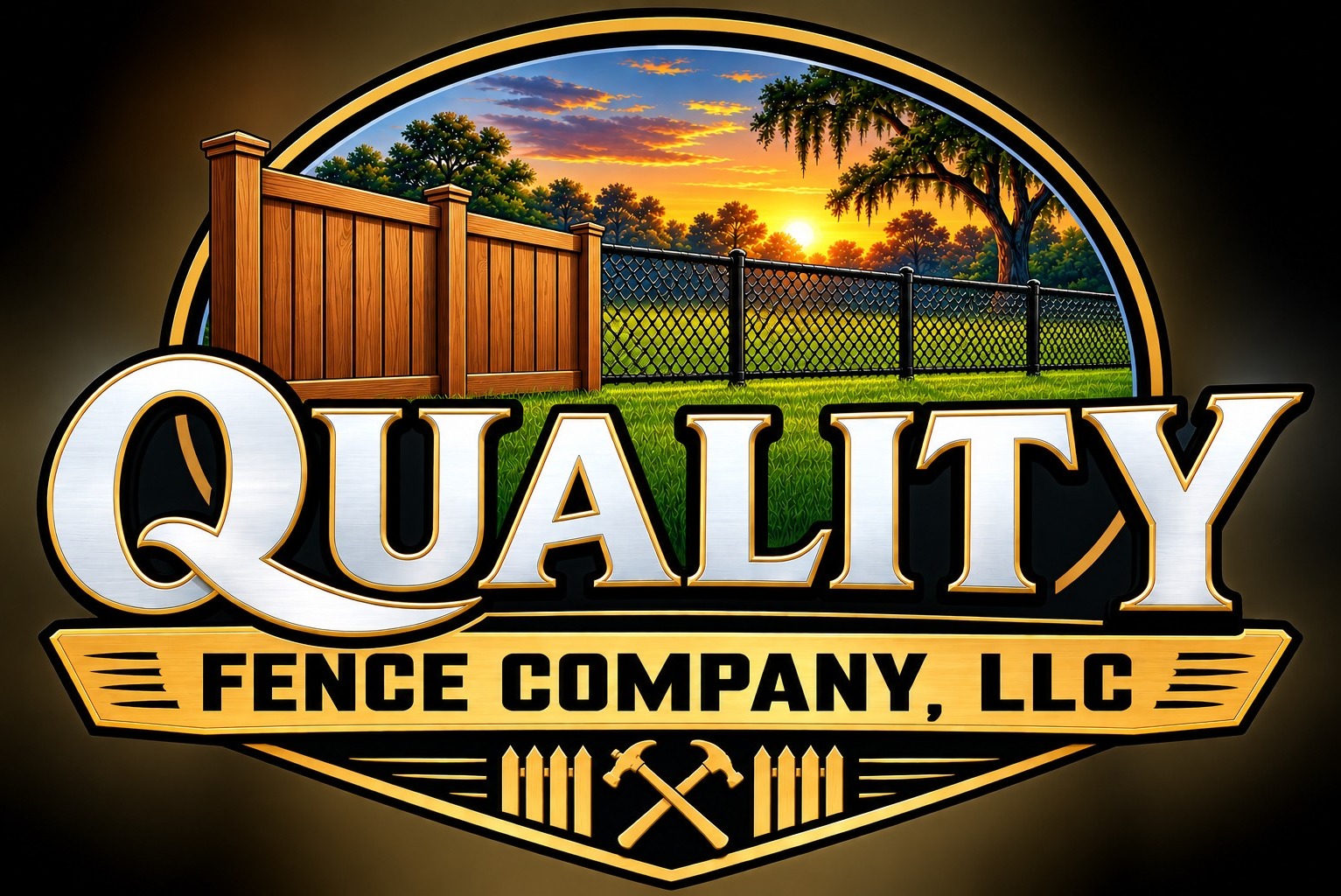 quality fence company business logo