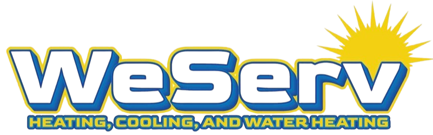 Weserv heating, cooling, and water heating logo
