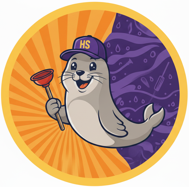 Happy Seal Plumbing Logo
