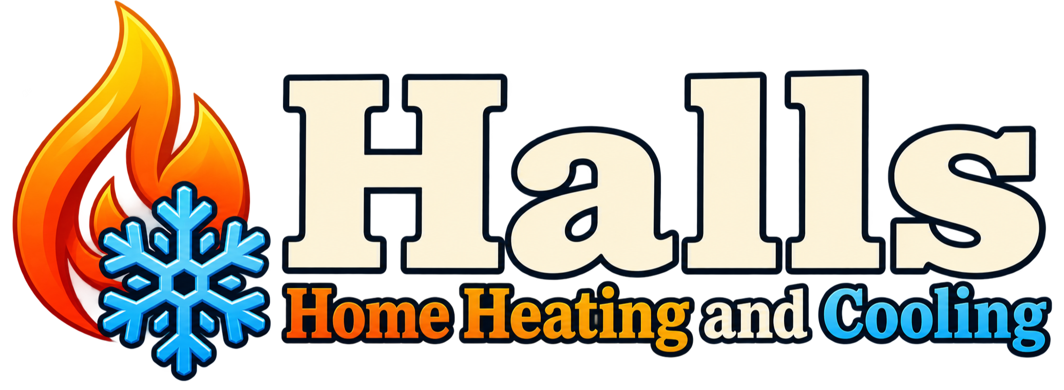 Halls Home Heating and Cooling Logo